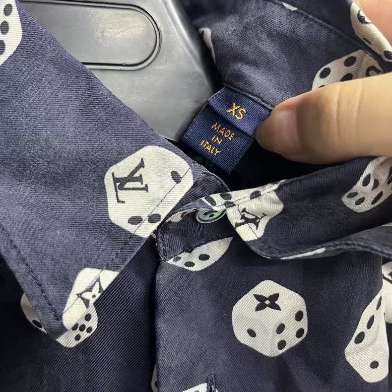 Louis Vuitton Louis Vuitton Blue Silk Printed Long Sleeve Shirt-yf Size US XS / EU 42 / 0 - 4 Thumbnail