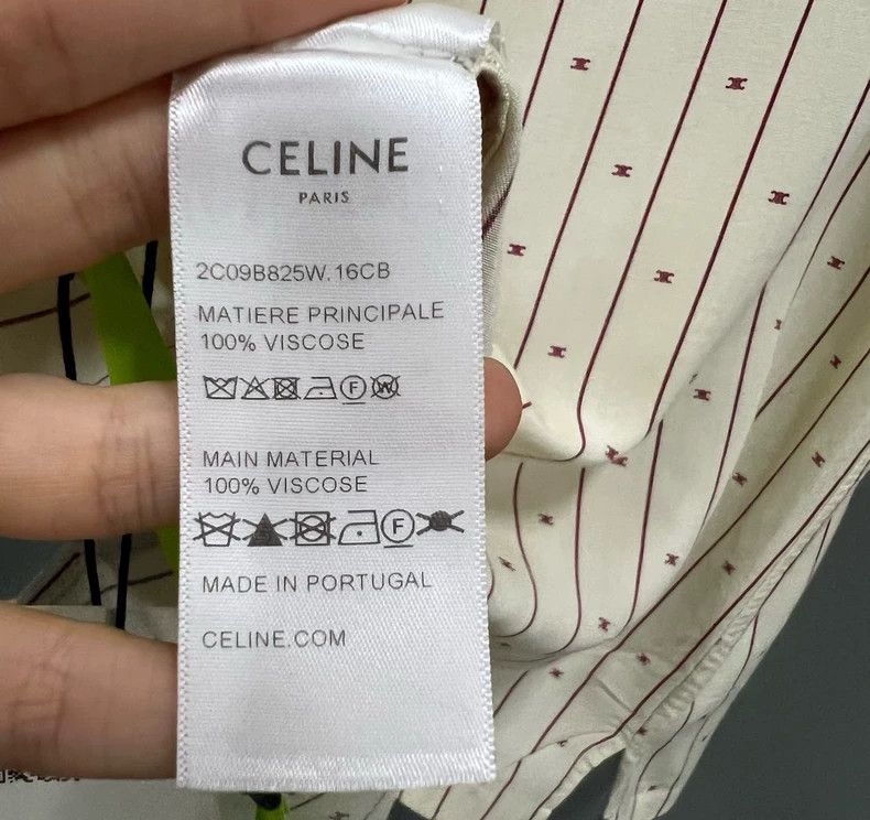 Celine Celine Yellow Stripe Short Sleeve Shirt-yf Size US M / EU 48-50 / 2 - 5 Thumbnail