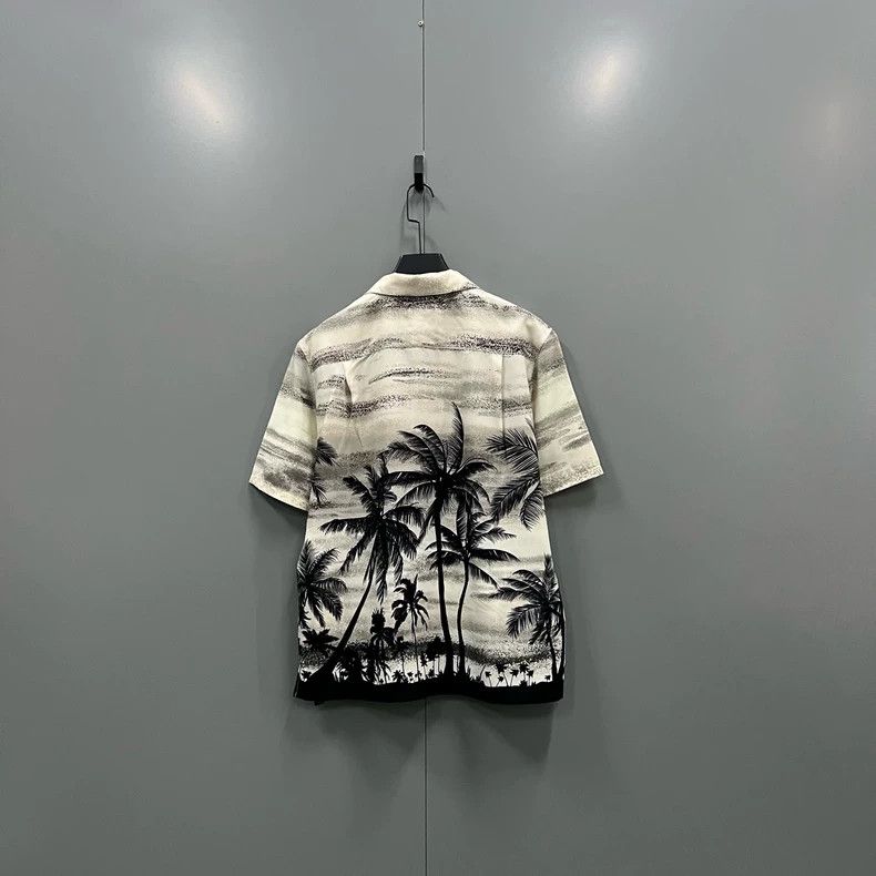 Celine Celine Palm Tree Print Short Sleeve Shirt-yf Size US L / EU 52-54 / 3 - 2 Thumbnail