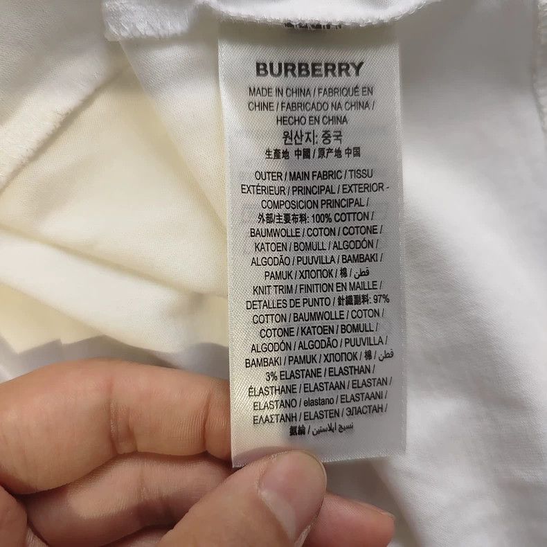 Burberry Burberry White Short Sleeve Embroidered T-Shirt-yf Size US S / EU 44-46 / 1 - 5 Thumbnail