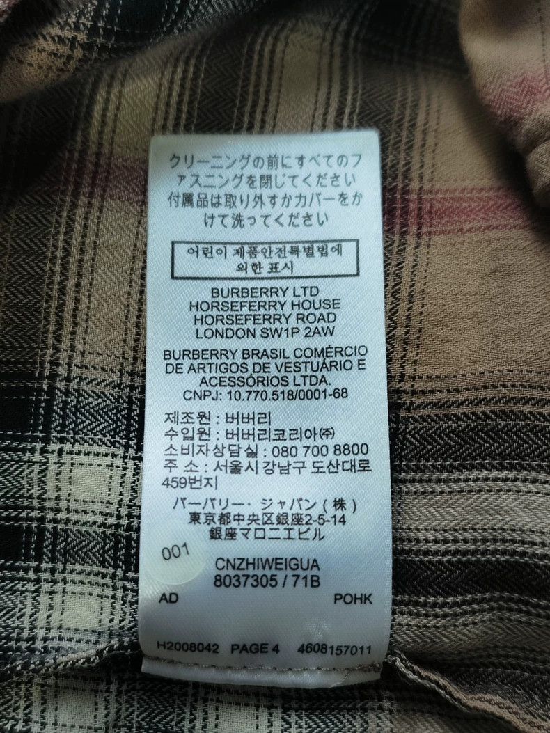 Burberry Burberry Check Flannel Button-Up Shirt-yf Size US XS / EU 42 / 0 - 6 Thumbnail
