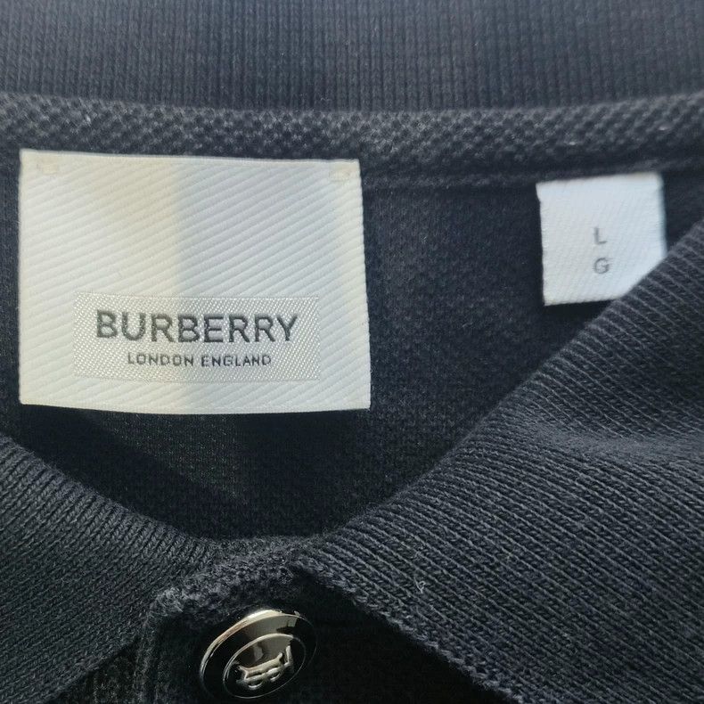 Burberry Burberry Black Logo Button Polo Shirt-yf Size US L / EU 52-54 / 3 - 4 Thumbnail