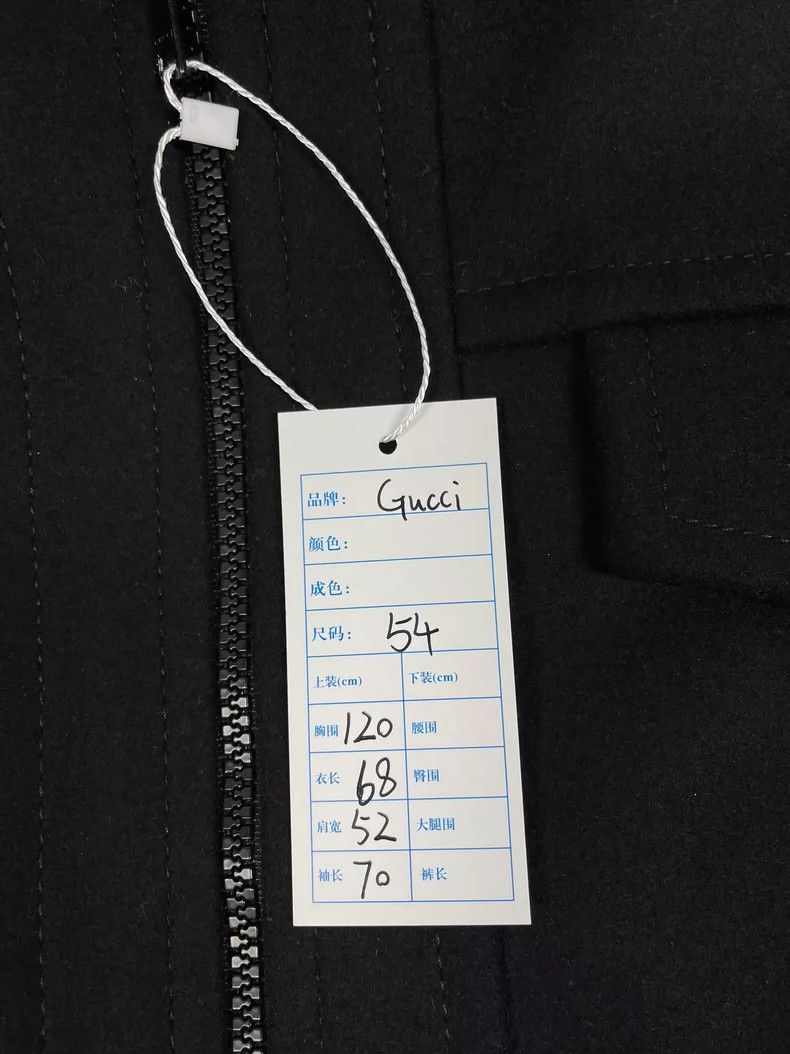 Gucci Gucci Black Wool Leather Trim Jacket-yf Size US XL / EU 56 / 4 - 4 Thumbnail