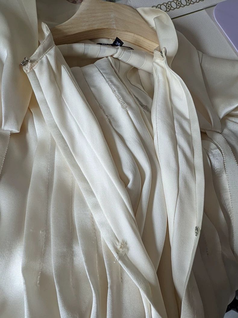 Ann Demeulemeester Ann Demeulemeester Silk Long Sleeve Shirt-yf Size US M / EU 48-50 / 2 - 6 Thumbnail