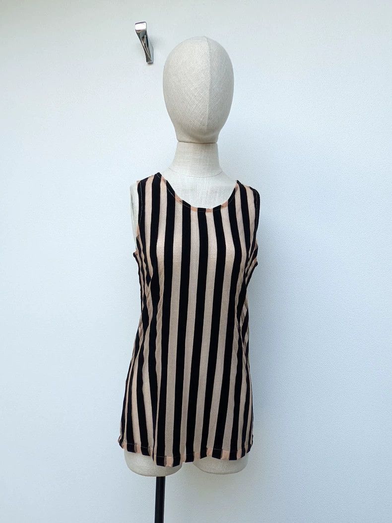Ann Demeulemeester Ann Demeulemeester Striped Lace Vest-yf Size US S / EU 44-46 / 1 - 2 Thumbnail