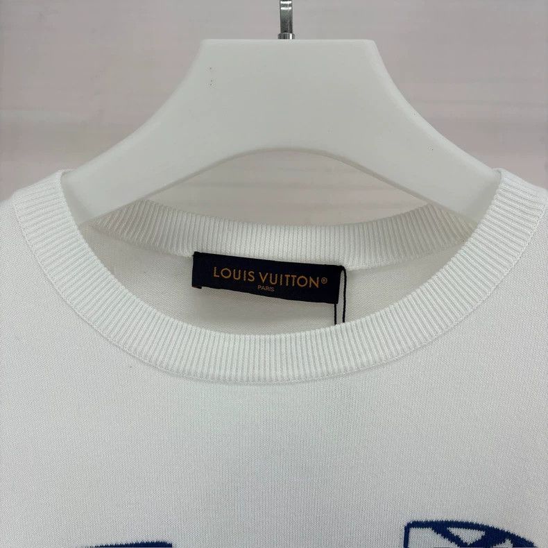 Louis Vuitton Louis Vuitton Snow Logo Knit Short Sleeve-yf Size US XXL / EU 58 / 5 - 5 Thumbnail