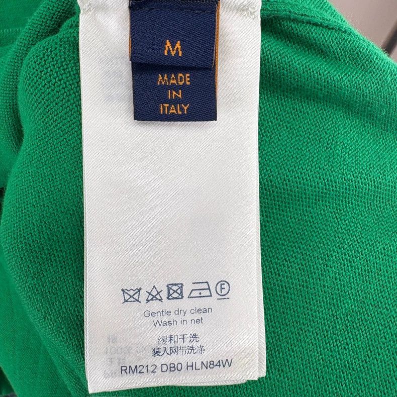 Louis Vuitton Louis Vuitton Green Logo Knit Short Sleeve-yf Size US M / EU 48-50 / 2 - 6 Thumbnail
