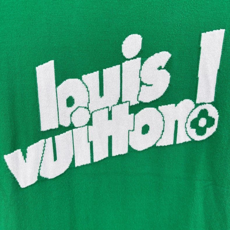 Louis Vuitton Louis Vuitton Green Logo Knit Short Sleeve-yf Size US M / EU 48-50 / 2 - 4 Thumbnail
