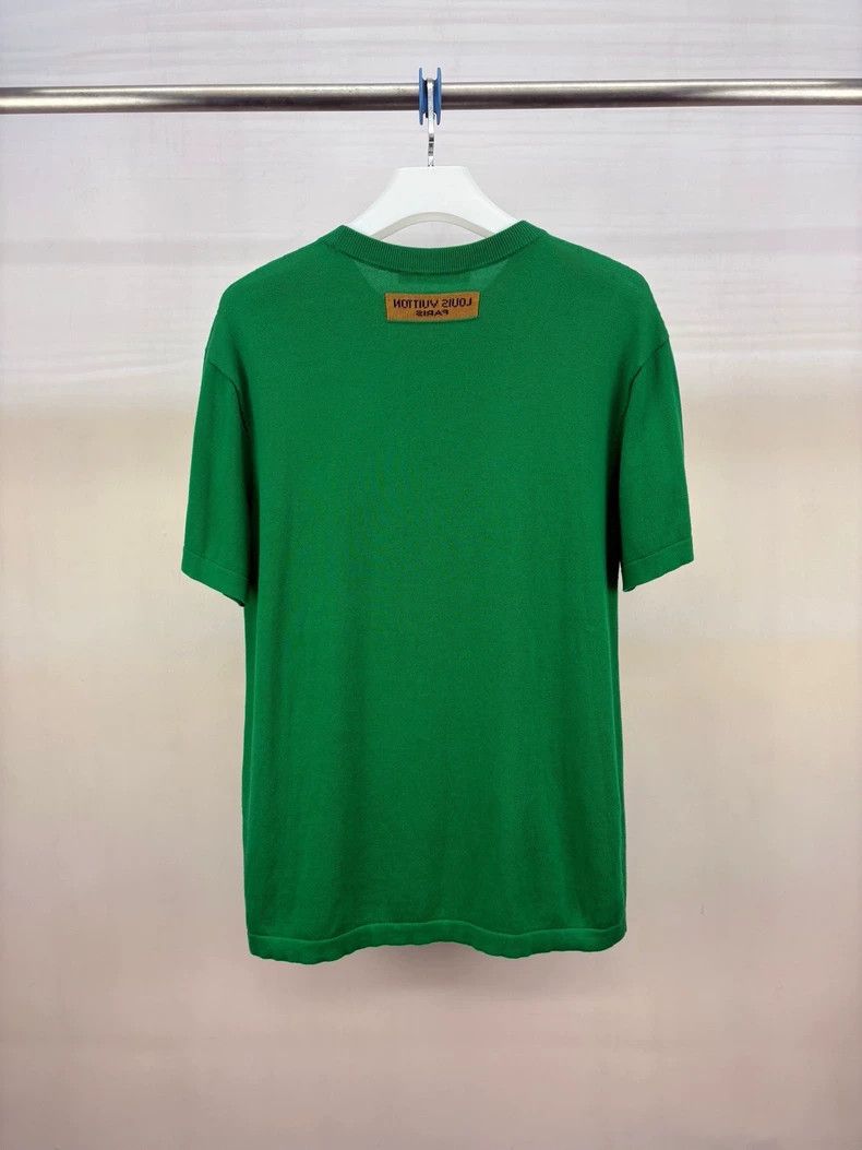 Louis Vuitton Louis Vuitton Green Logo Knit Short Sleeve-yf Size US M / EU 48-50 / 2 - 2 Thumbnail