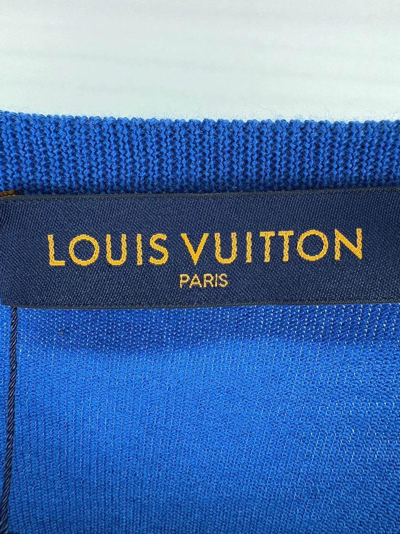 Louis Vuitton Louis Vuitton Blue Sky White Cloud Knit Short Sleeve-yf Size US XXL / EU 58 / 5 - 5 Thumbnail