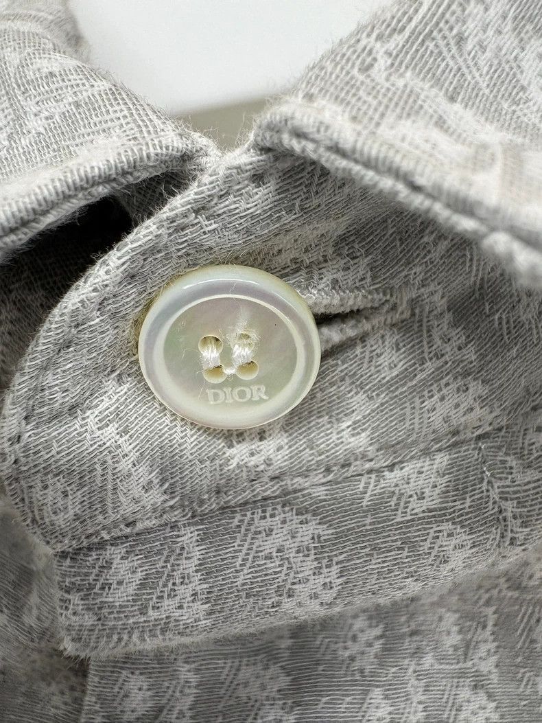 Dior Dior Gray White Gradient Print Shirt-yf Size US XXL / EU 58 / 5 - 6 Thumbnail