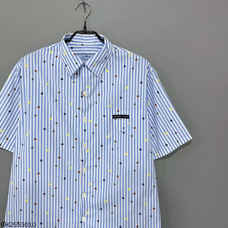 Louis Vuitton Louis Vuitton Striped Short Sleeve Shirt-yf Size US M / EU 48-50 / 2 - 2 Thumbnail