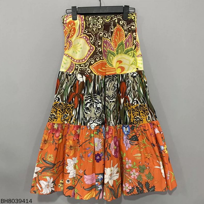 Gucci GUCCI Floral Vacation Midi Skirt-yf Size US 38 / EU 54 - 3 Thumbnail