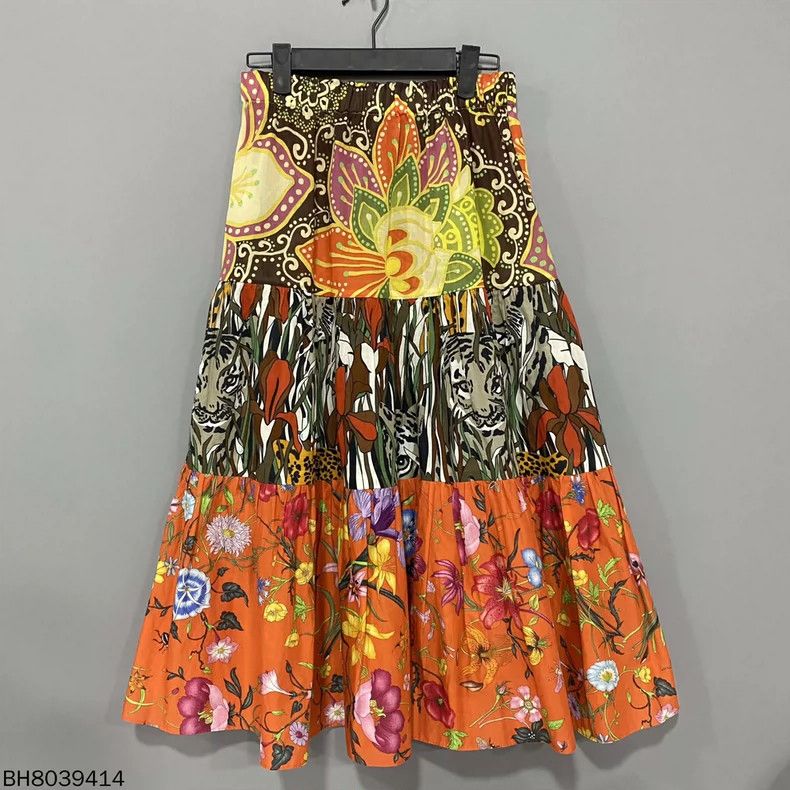 Gucci GUCCI Floral Vacation Midi Skirt-yf Size US 38 / EU 54 - 2 Thumbnail