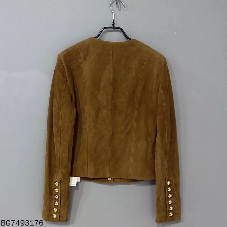 Celine Celine Brown Suede Leather Jacket-yf Size XS / US 0-2 / IT 36-38 - 3 Thumbnail