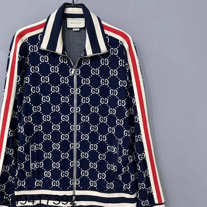 Gucci Gucci Blue GG Print Varsity Jacket-yf Size US M / EU 48-50 / 2 - 2 Thumbnail