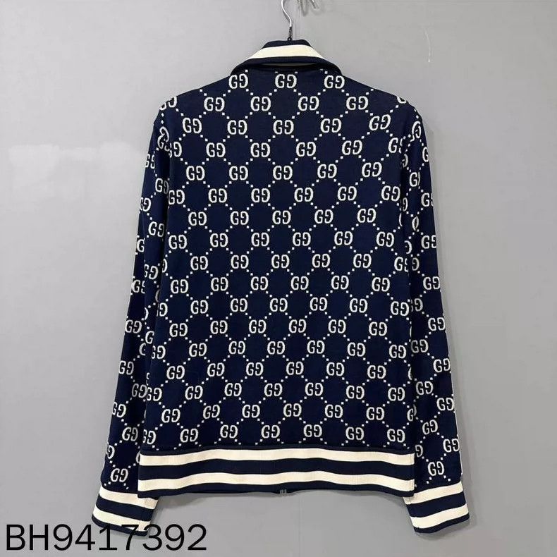 Gucci Gucci Blue GG Print Varsity Jacket-yf Size US M / EU 48-50 / 2 - 3 Thumbnail