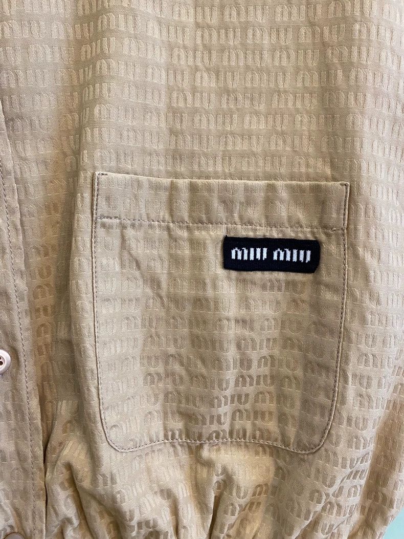 Miu Miu MiuMiu Sleeveless Logo Print Shirt-yf Size US M / EU 48-50 / 2 - 5 Thumbnail