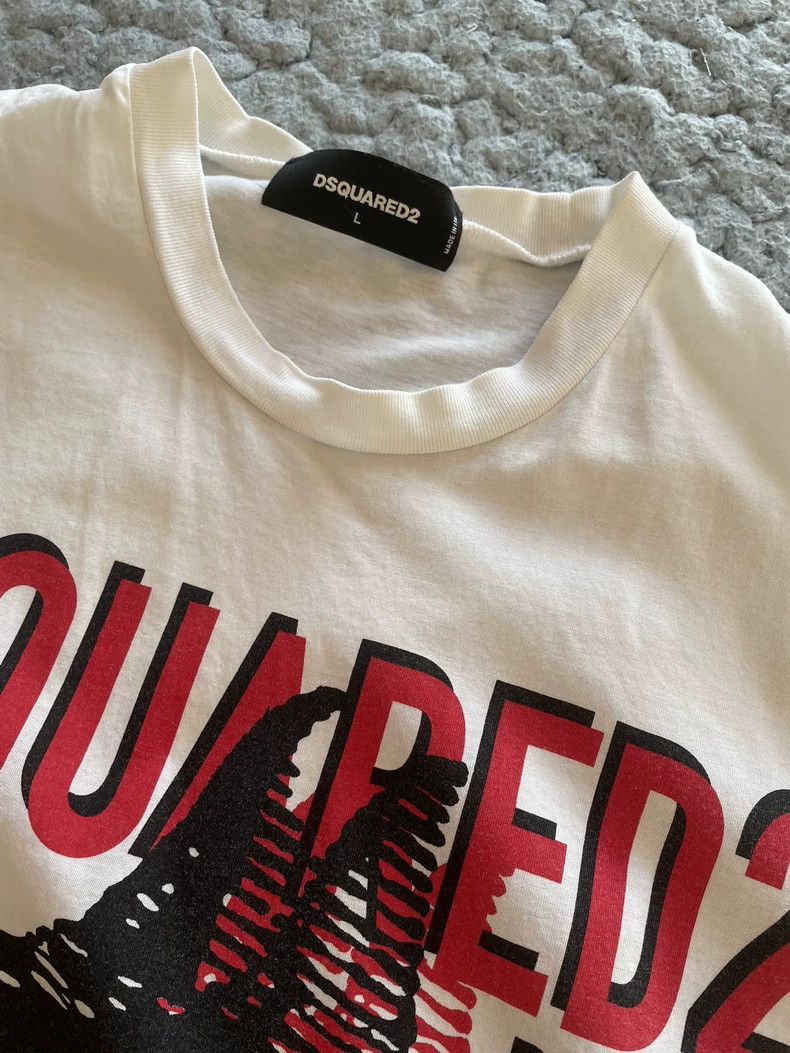 Dsquared2 DSquared2 White Doberman Graphic T-Shirt-yf Size US L / EU 52-54 / 3 - 2 Thumbnail