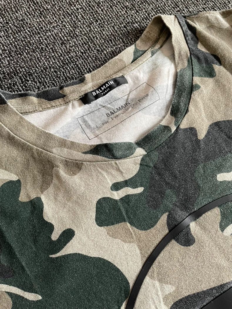 Balmain Balmain Camo Short Sleeve Logo T-shirt-yf Size US XL / EU 56 / 4 - 4 Thumbnail