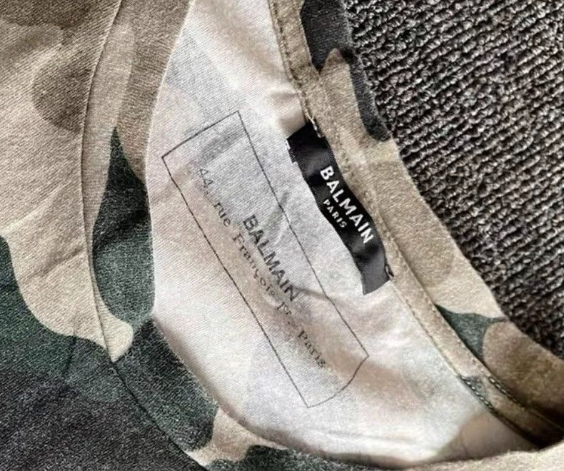 Balmain Balmain Camo Short Sleeve Logo T-shirt-yf Size US XL / EU 56 / 4 - 5 Thumbnail