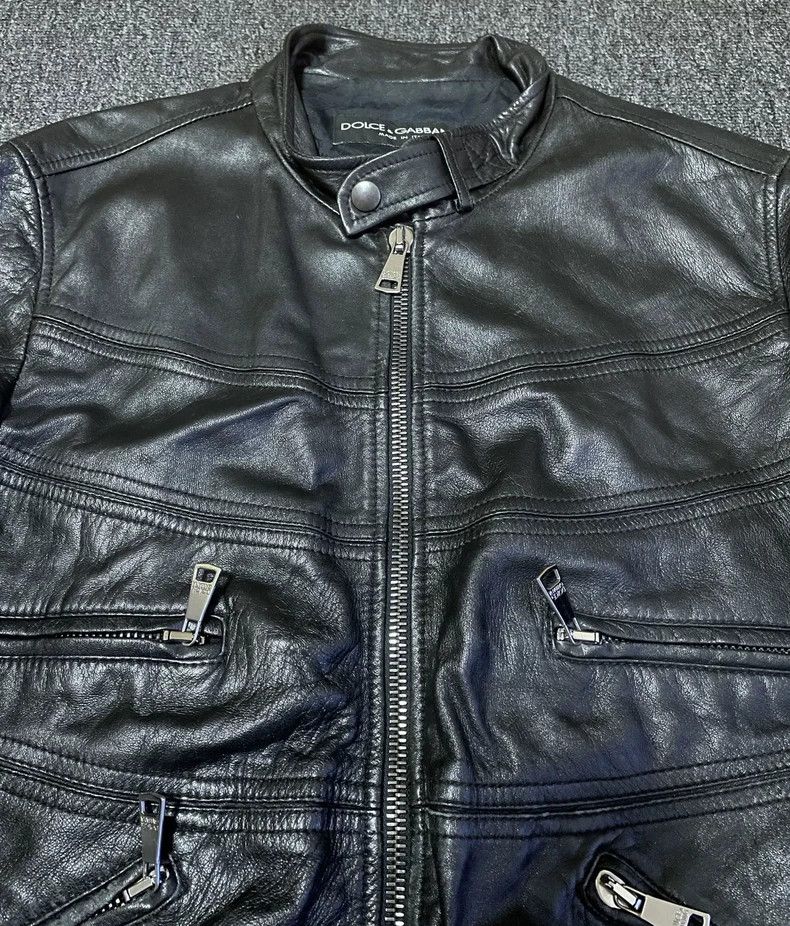 Dolce & Gabbana Dolce&Gabbana Leather Jacket-yf Size US L / EU 52-54 / 3 - 2 Thumbnail