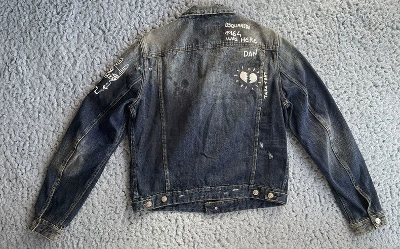 Dsquared2 DSquared2 Denim Jacket Graffiti Monster-yf Size US L / EU 52-54 / 3 - 2 Thumbnail