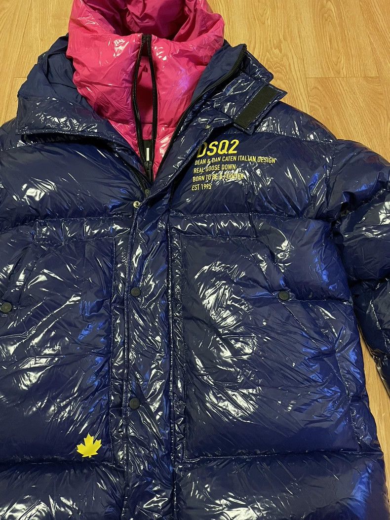 Dsquared2 DSquared2 Blue Puffer Jacket with Pink Lining-yf Size US L / EU 52-54 / 3 - 3 Thumbnail