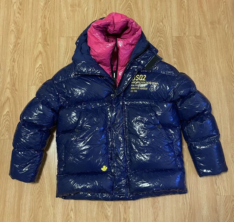 Dsquared2 DSquared2 Blue Puffer Jacket with Pink Lining-yf Size US L / EU 52-54 / 3 - 2 Thumbnail