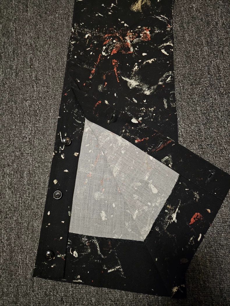 Amiri Amiri Graffiti Wool Wide-Leg Pants-yf Size US 36 / EU 52 - 5 Thumbnail
