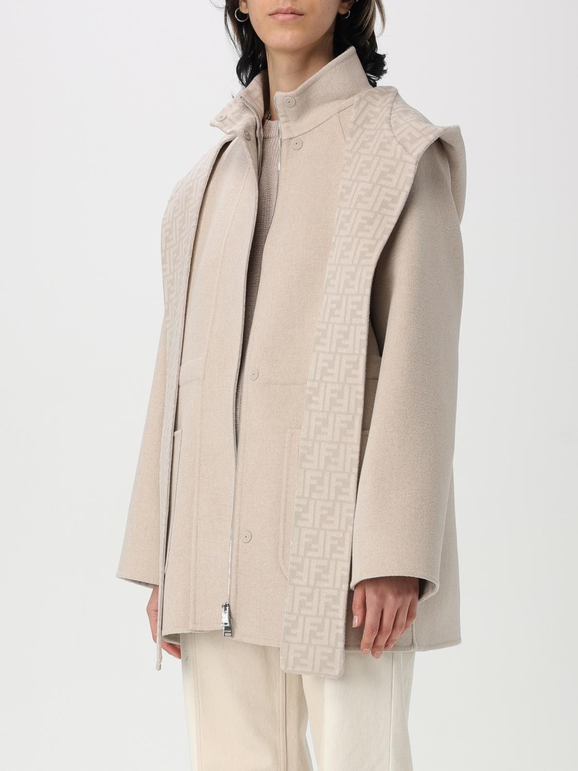 Fendi Fendi Jacket Woman Beige Size S / US 4 / IT 40 - 4 Thumbnail