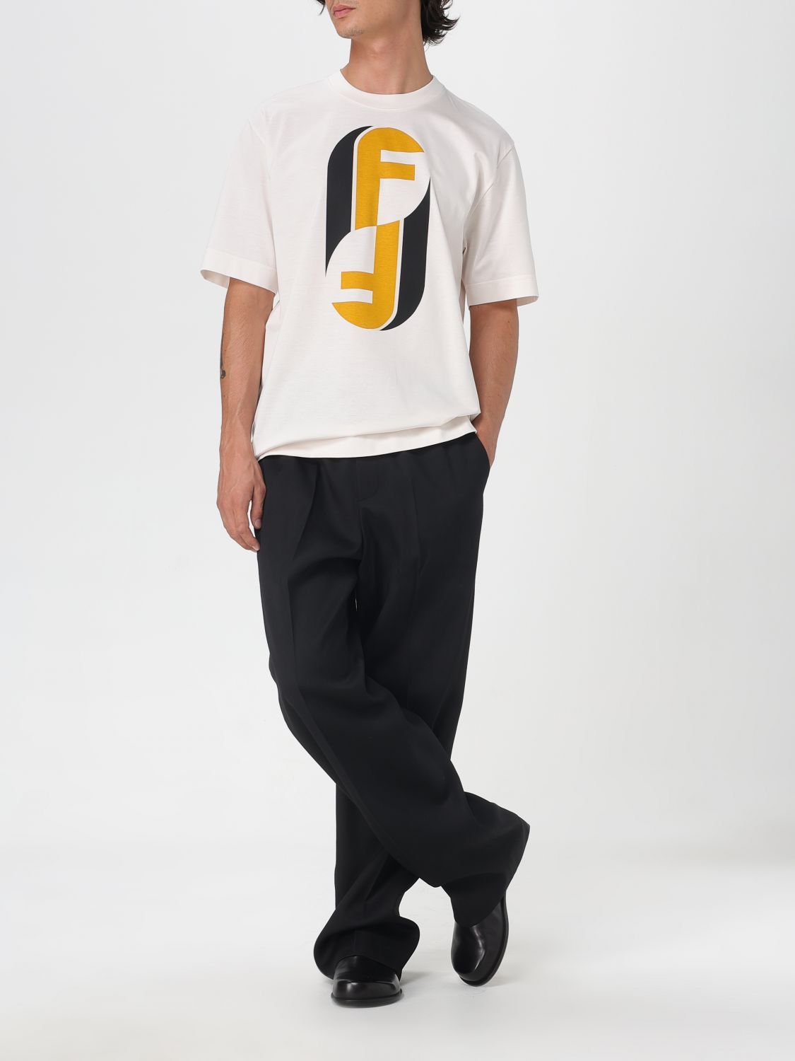 Fendi Fendi T-Shirt Men White Size US M / EU 48-50 / 2 - 2 Thumbnail