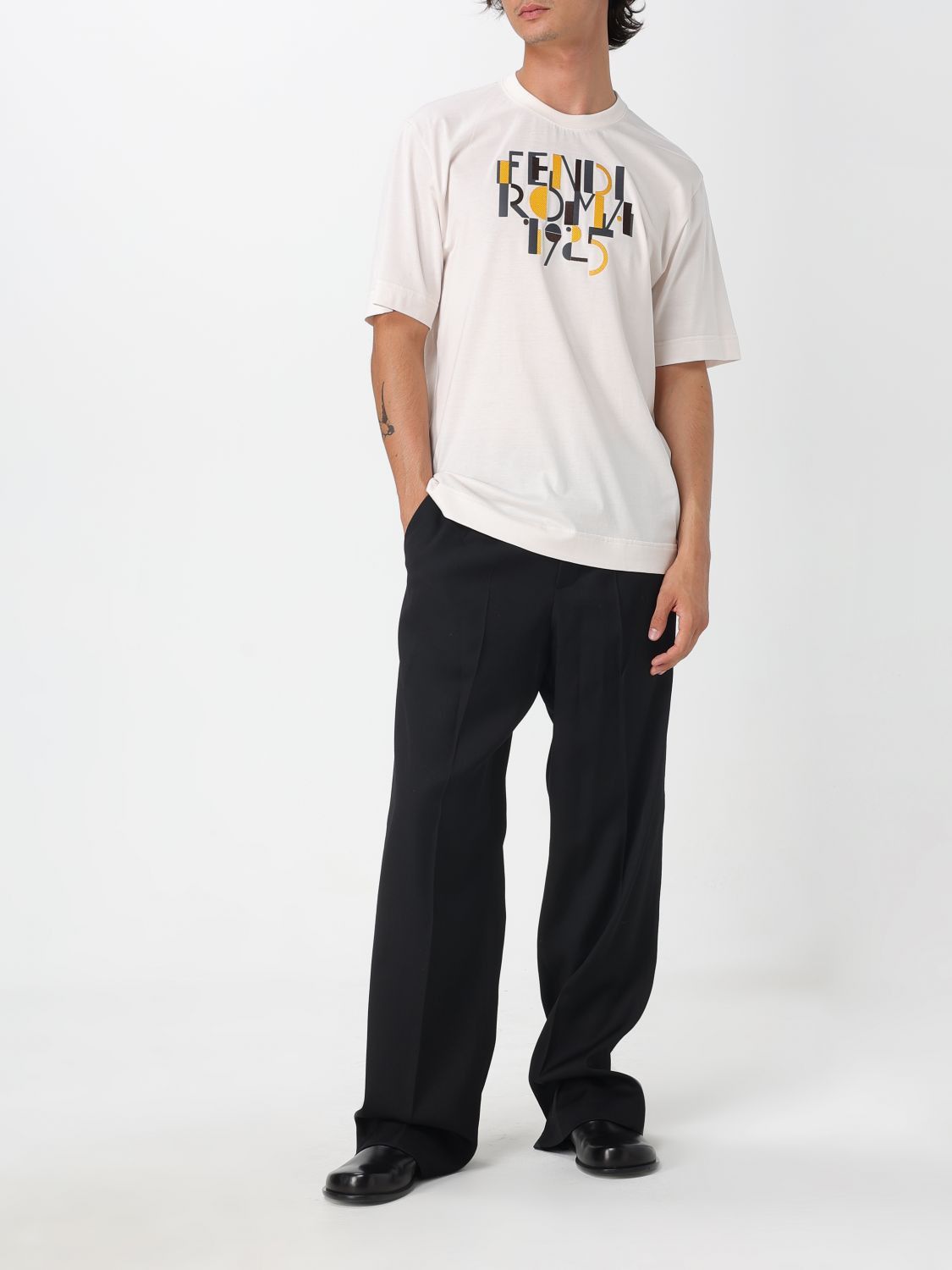 Fendi Fendi T-Shirt Men White Size US M / EU 48-50 / 2 - 2 Thumbnail