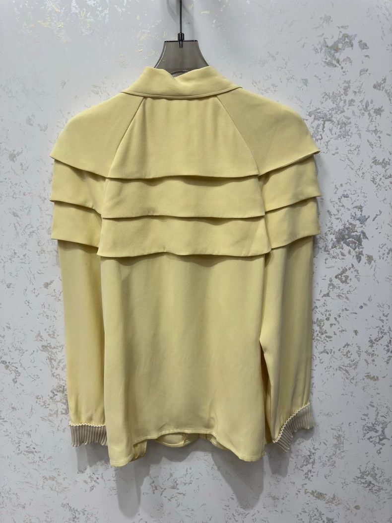 Louis Vuitton Louis Vuitton Yellow Silk Button Up Shirt - dmc Size US S / EU 44-46 / 1 - 2 Thumbnail