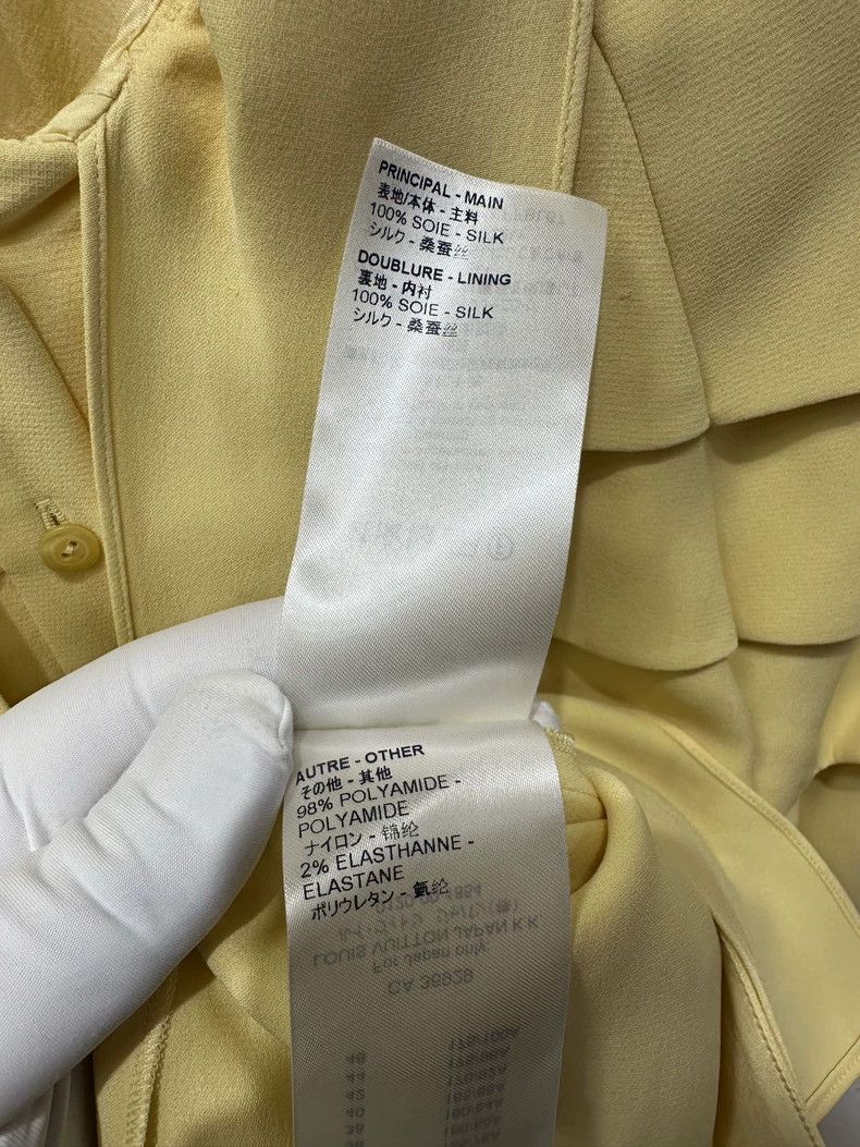 Louis Vuitton Louis Vuitton Yellow Silk Button Up Shirt - dmc Size US S / EU 44-46 / 1 - 5 Thumbnail