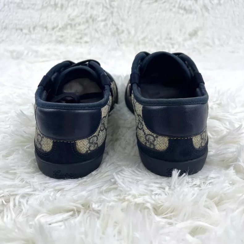 Gucci Gucci Blue GG Print Low-Top Sneakers - dmc Size US 5.5 / EU 38 - 3 Thumbnail