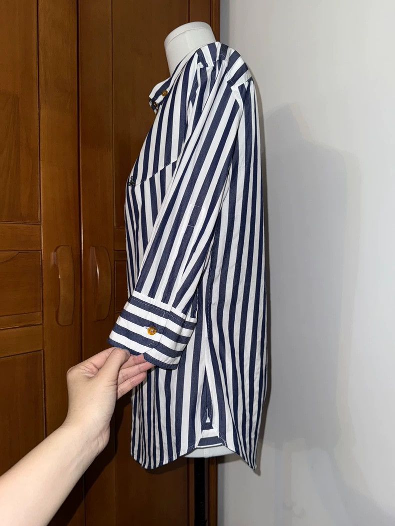 Vivienne Westwood Vivienne Westwood Striped Orb Embroidered Shirt - dmc Size US M / EU 48-50 / 2 - 5 Thumbnail