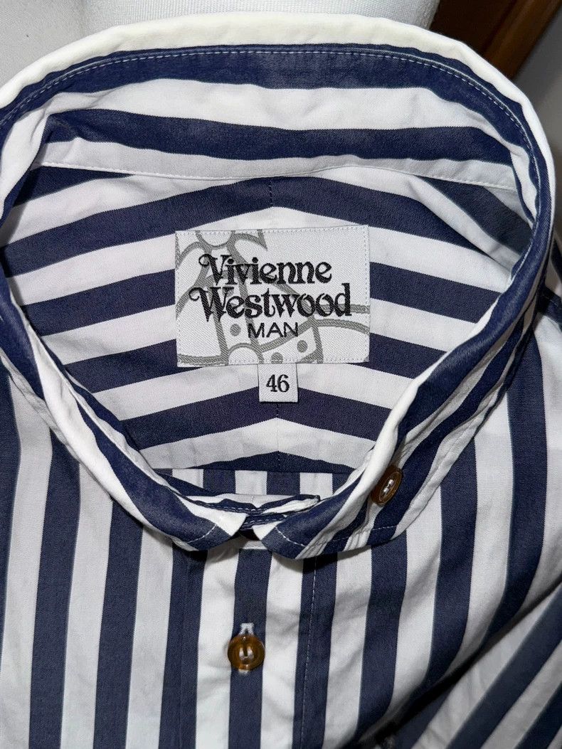 Vivienne Westwood Vivienne Westwood Striped Orb Embroidered Shirt - dmc Size US M / EU 48-50 / 2 - 7 Thumbnail