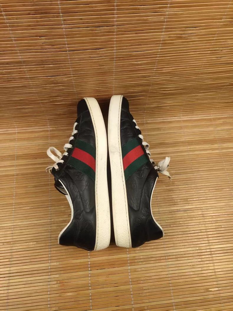 Gucci Gucci Embossed Leather Low-Top Sneakers - dmc Size US 10.5 / EU 43-44 - 7 Thumbnail