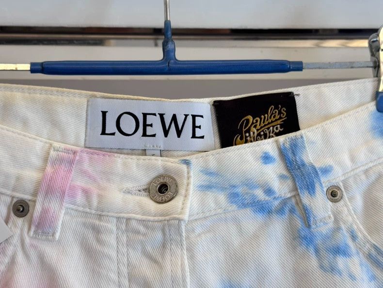 Loewe Loewe Tie-Dye Denim Shorts - dmc Size US 31 - 4 Thumbnail