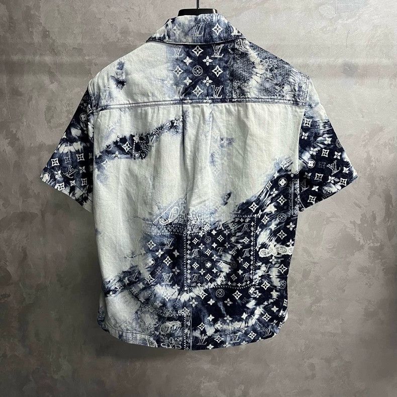 Louis Vuitton Louis Vuitton Denim Tie-Dye Logo Shirt - dmc Size US XS / EU 42 / 0 - 2 Thumbnail
