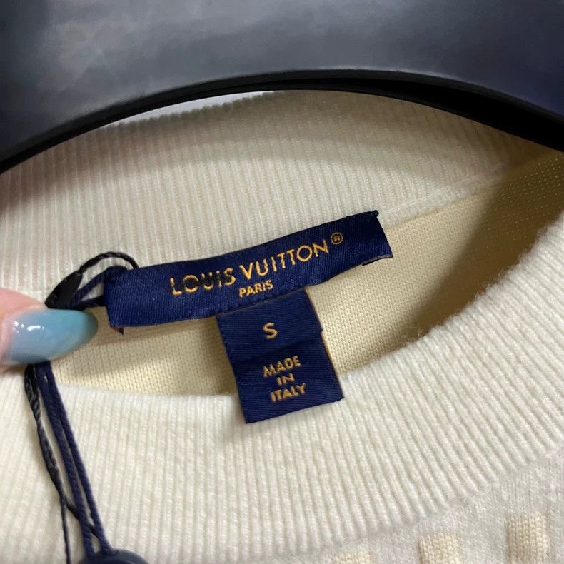 Louis Vuitton Louis Vuitton Beige Striped Long Sleeve Sweater - dmc Size US S / EU 44-46 / 1 - 3 Thumbnail