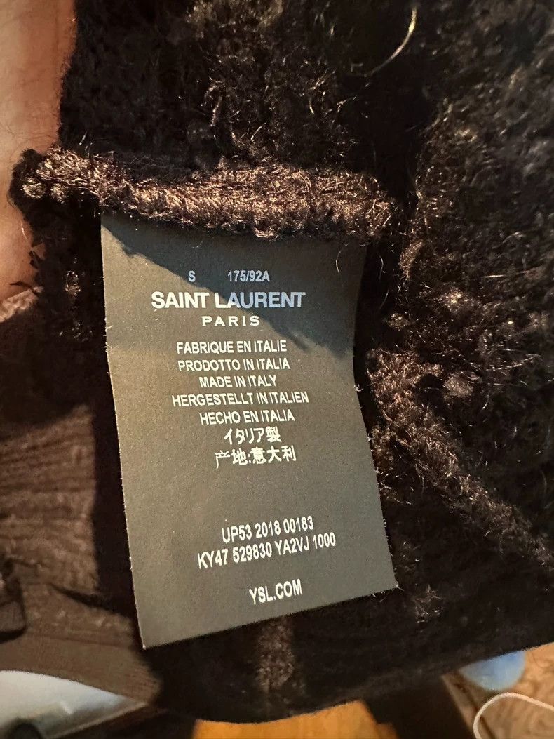 Saint Laurent Paris Saint Laurent Black Knit Hooded Cardigan - dmc Size US S / EU 44-46 / 1 - 4 Thumbnail