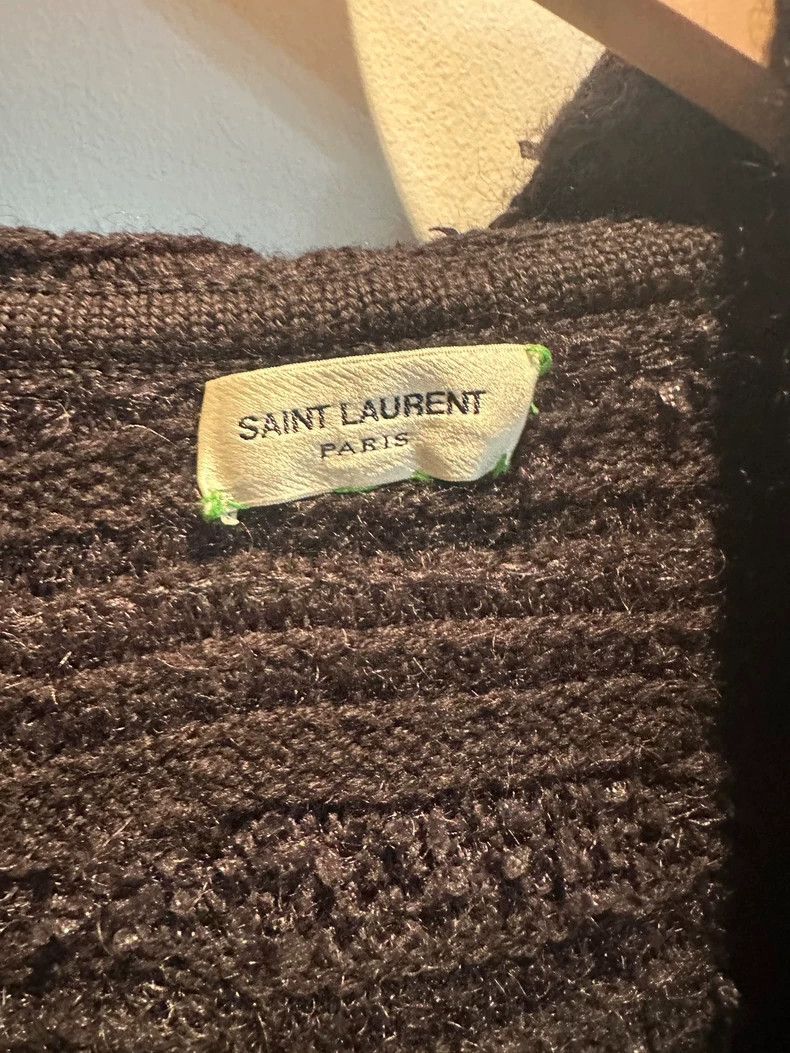 Saint Laurent Paris Saint Laurent Black Knit Hooded Cardigan - dmc Size US S / EU 44-46 / 1 - 3 Thumbnail