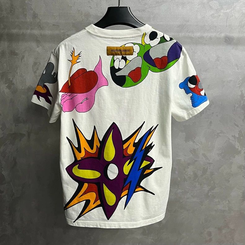 Louis Vuitton Louis Vuitton White Logo Print Short Sleeve T-shirt - dmc Size US M / EU 48-50 / 2 - 2 Thumbnail