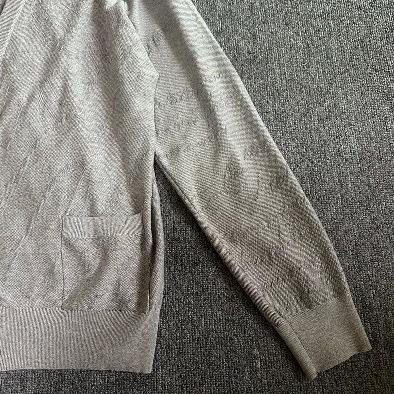 Vintage Berluti Grey Cardigan Sweater Jacket - dmc Size US XL / EU 56 / 4 - 2 Thumbnail