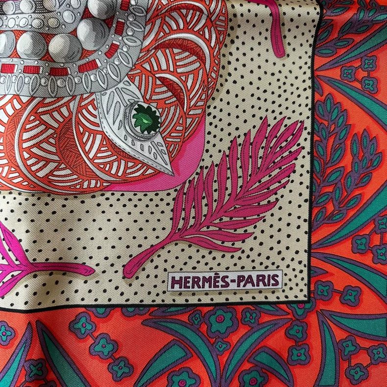 Hermes Hermes "Queen's Scepter" Silk Scarf - dmc Size ONE SIZE - 3 Thumbnail