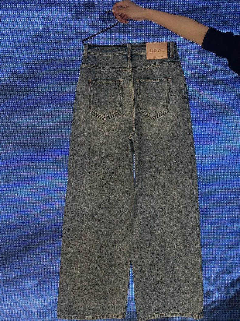 Loewe Loewe High-Waist Cotton Denim Jeans - dmc Size US 38 / EU 54 - 2 Thumbnail