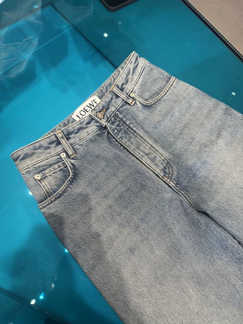 Loewe Loewe High-Waist Cotton Denim Jeans - dmc Size US 38 / EU 54 - 3 Thumbnail