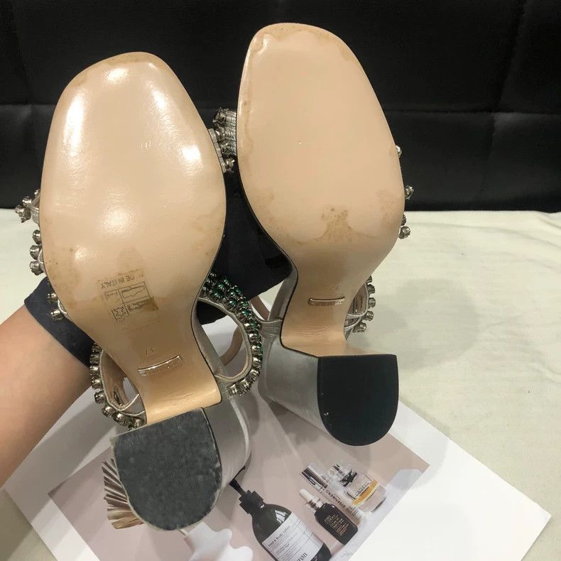 Gucci Gucci Embellished Leather Sandals - dmc Size US 6.5 / EU 39-40 - 5 Thumbnail